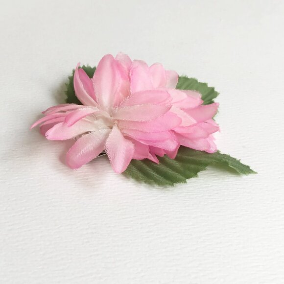 Vintage Millinery Flower Floral Handmade Hair Clips Set of 5 - Picture 11 of 11